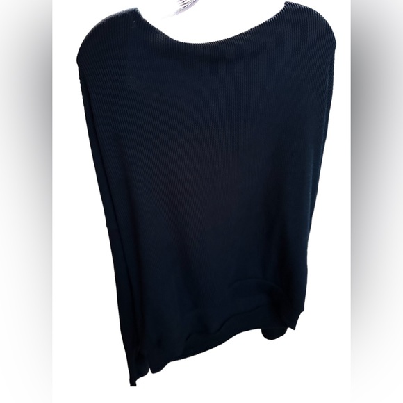 Anthropologie Maeve Boat Neck Top Textured Long Sleeve Navy Blue Size M NWT - Picture 2 of 4